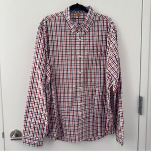 Tailor Vintage Plaid Luxe Performance Button Up Down Shirt Size Extra Large XL